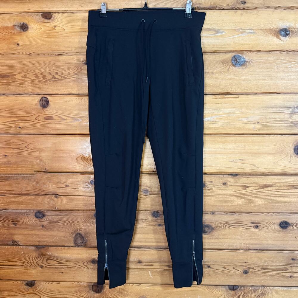 Athleta Metro Street Joggers Black Ankle Zipper Size XS